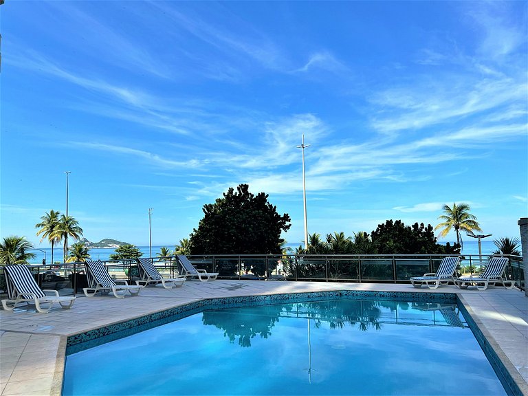 Apto com Vista para o Mar e Piscina 6x sem juros