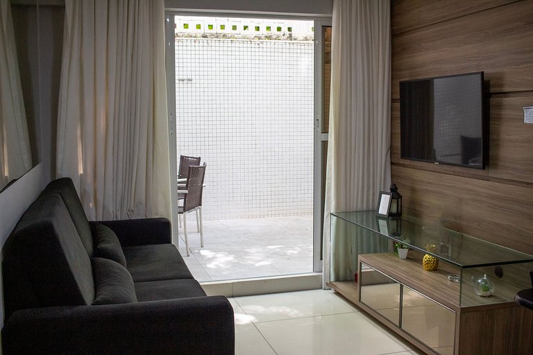 Apartamento novo à beira-mar em Tambaú com 2 suítes